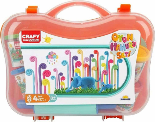 30990 Crafy Çantalı Oyun Hamuru Seti 200 g 20 Parça - Turkuaz Kız Erkek Çocuk Oyuncak Eğitici Oyunca