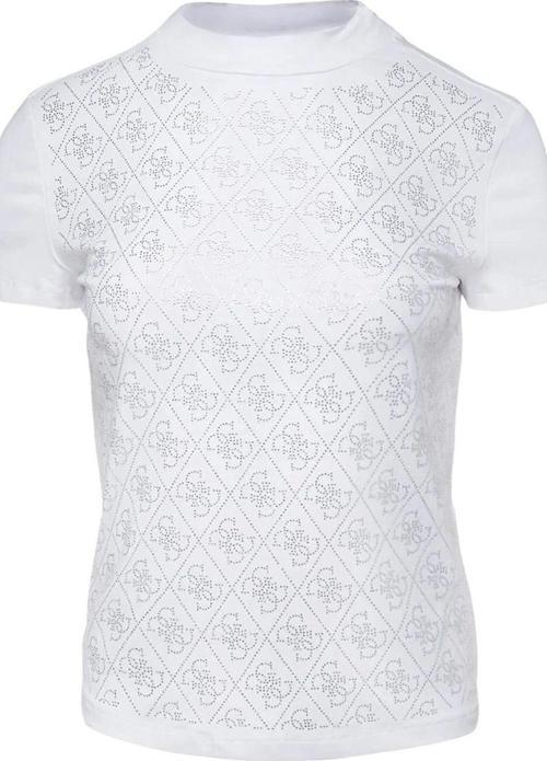 Mock Kadın Beyaz Slim Fit T-Shirt W4BI26J1314-G011