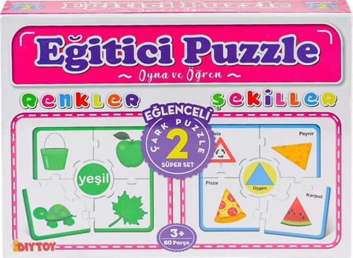 7194 Çark Puzzle Renkler Şekiller Kız Erkek Çocuk Oyuncak Eğitici Oyuncaklar
