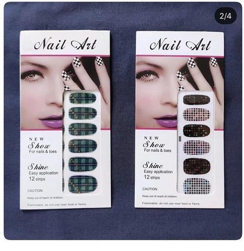Nail Art Tırnak Süsleme Ekose Tırnak dövmesi 