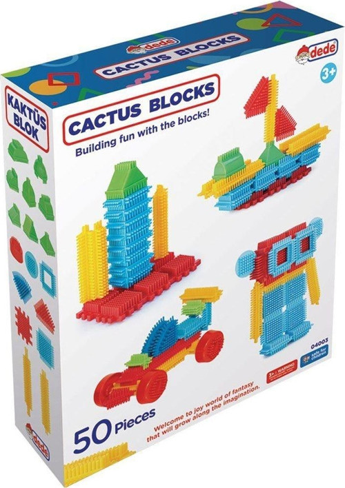 04003 Kaktüs Blok 50 Parça Kız Erkek Çocuk Oyuncak Eğitici Oyuncaklar