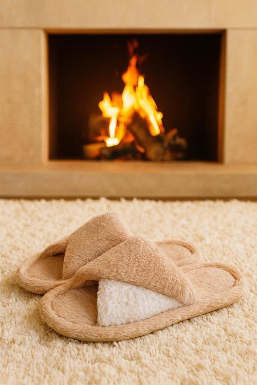 SOFTIE Çapraz Kadın Ev Terliği Kışlık Terlik Sessiz Taban