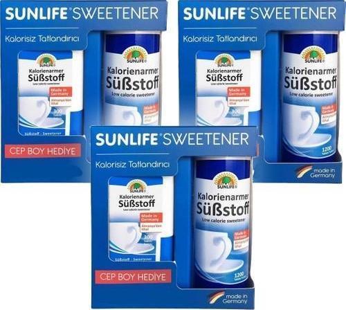 Sweetener Tatlandırıcı 1200 Adet + 300 Tablet Hediyeli x 3 Adet