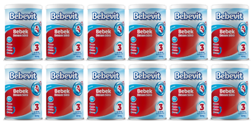 3 Bebek Devam Sütü 400 gr X 12 ADET