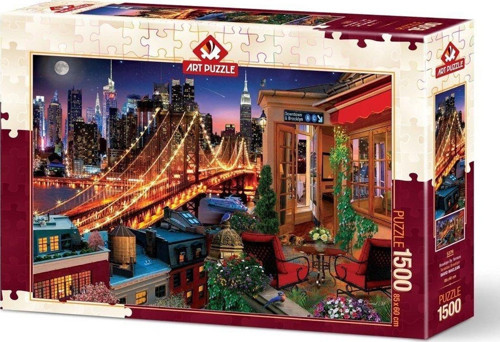 5376 Art Puzzle Terastan Brooklyn 1500 parça Puzzle / +15 yaş Kız Erkek Çocuk Oyuncak Eğitici Oyunca