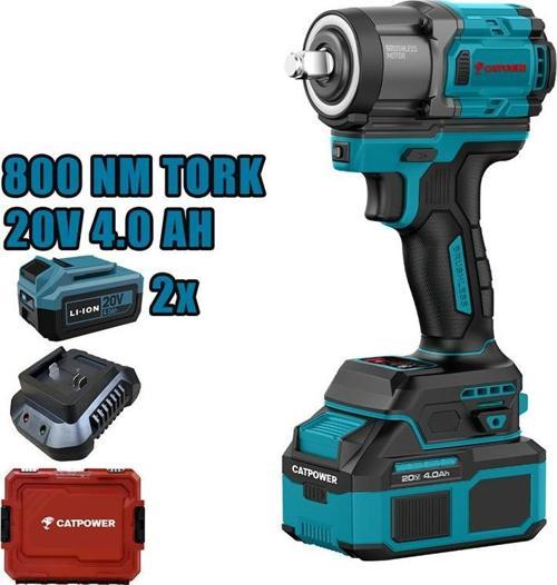 CAT4227 KÖMÜRSÜZ AKÜLÜ SOMUN SIKMA 1/2'' 800NM Lİ-İON 20V 4.0Ah
