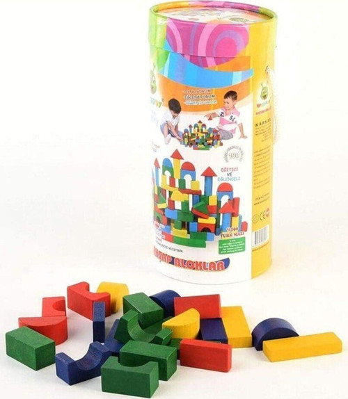 KR016 WOODOY 100 PARÇA KÜÇÜK KOVALI BLOKLAR 12