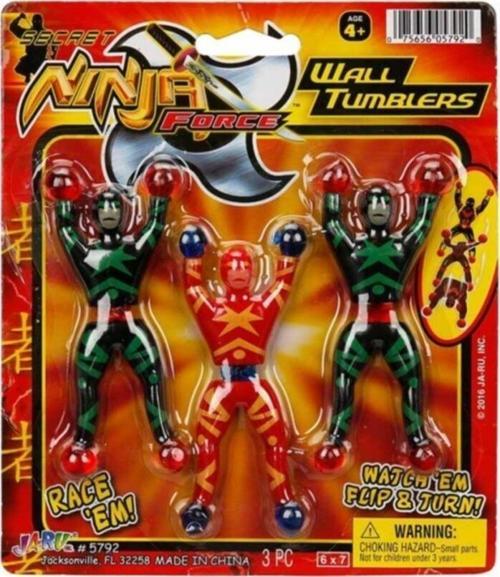 Oyuncak Duvara Yapışan Taklacı Ninja 3 Lü (karışık Model 1 Adet)