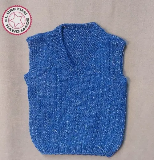 - Talia 8659 8114 El Örgüsü Lacivert Erkek Çocuk Süveter - 2 Yaş