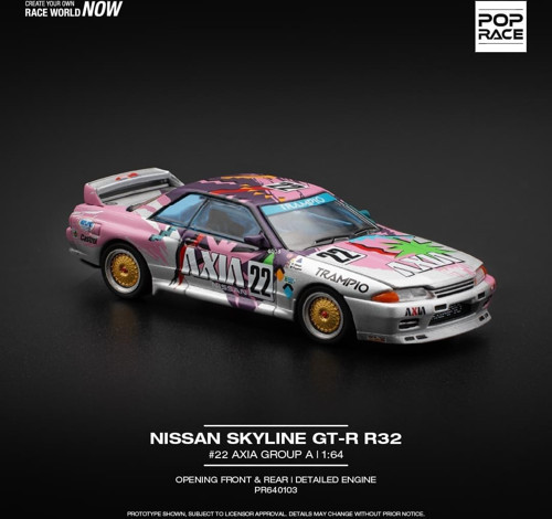 Pop Race 1/64 Nissan Skyline GTR R32 AXIA / PR64-103