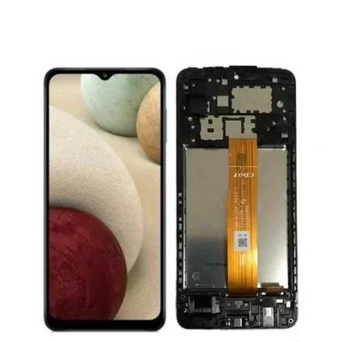 Samsung Uyumlu Galaxy A12 A125 Lcd Ekran Dokunmatik Siyah Servis Çıtalı Gh82-24491A