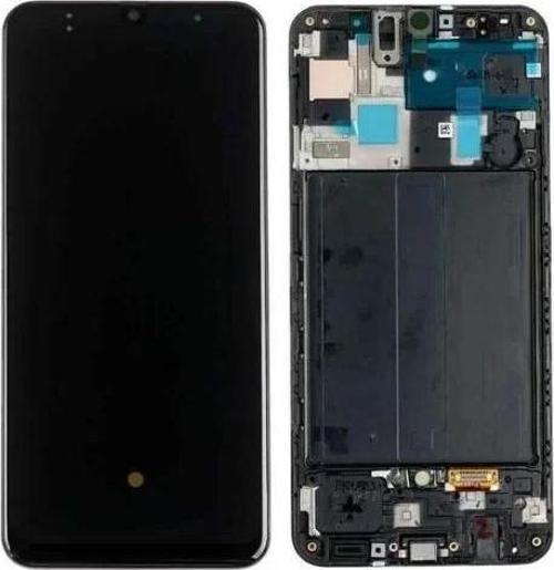 Samsung Uyumlu Galaxy A50 A505 Lcd Ekran Dokunmatik Siyah OLED Çıtalı