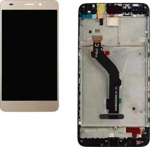 Huawei Uyumlu Gt3 Lcd Ekran Dokunmatik Gold Çıtalı
