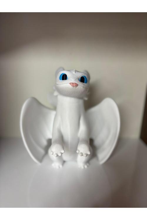 Light Fury Ejderha Figürü Controller Stand – 3D Baskı Dekoratif Koleksiyon