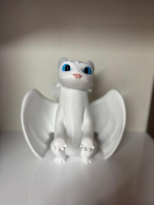 Light Fury Ejderha Figürü Controller Stand – 3D Baskı Dekoratif Koleksiyon