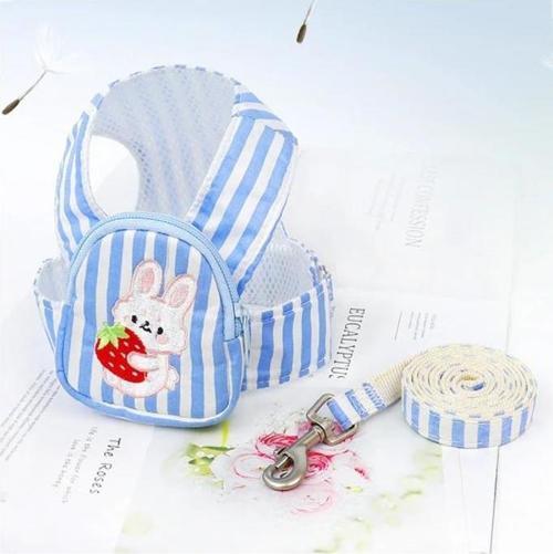 L Beden Çantalı Kedi Göğüs Tasma Seti Küçük Irk Köpek Gezdirme Kayışı Yürüyüş Tasması Kayış 120 cm