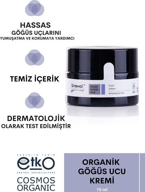 Organik Göğüs Ucu Krem 15 mL