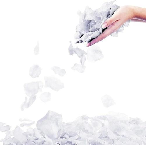 Nessiworld Beyaz Renk Gül Yaprağı Şekilli Konfeti 10 Paket 1000 Adet