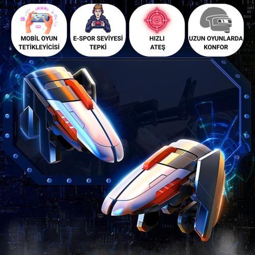 Profesyonel Yüksek Hassasiyetli Telefon Tetik Mobil Oyun Tetik Aparatı 4 Buton Nişan Ve Tetik Tuşu