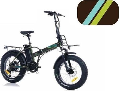 BROSTER MOONER FAT BIKE ELEKTRİKLİ KATLANIR BİSİKLET 42CM HD 20 JANT 7 VİTES METALİK KAHVERE