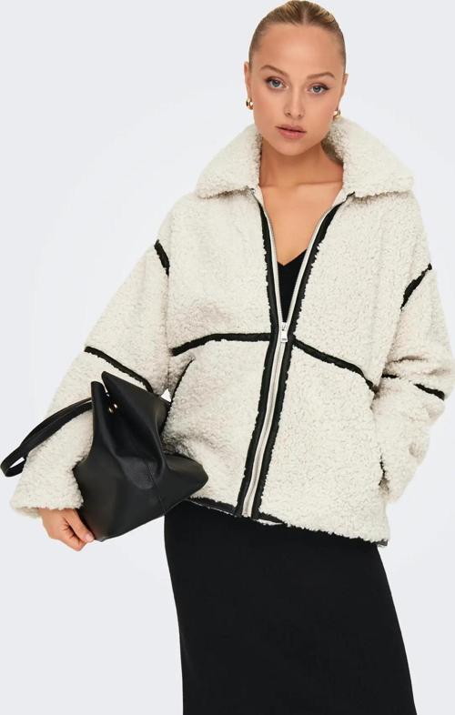 Kadın Onlparıs Fermuarlı Cepli Teddy Mont 15322440 Ekru