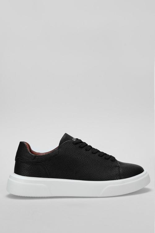 Erkek Tommy Deri Sneaker Ayakkabı 112230222 Siyah
