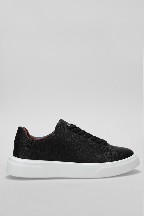 Tommy Erkek Deri Sneaker Ayakkabı Siyah