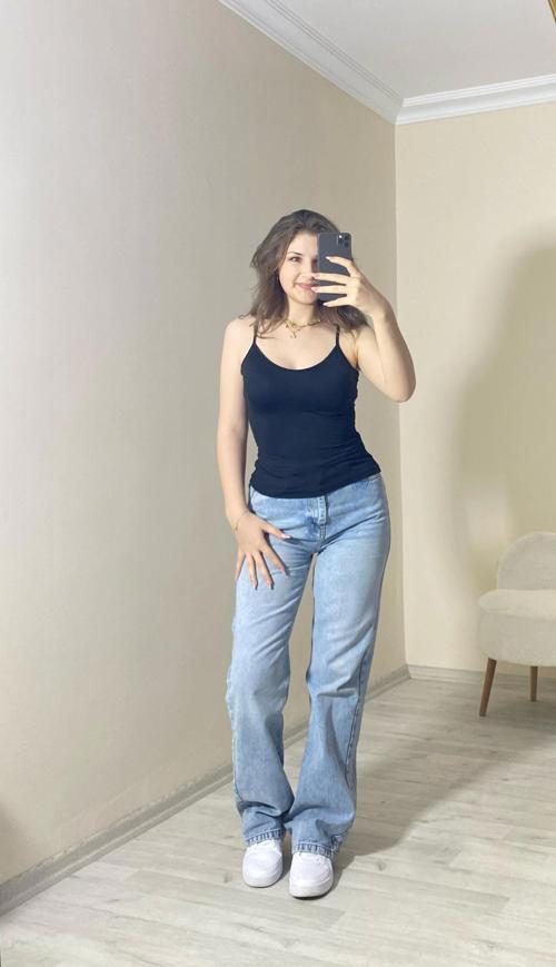 İnce Askılı Basic Atlet –Siyah