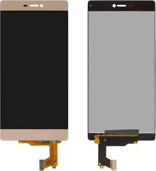 Huawei Uyumlu P8 Lcd Ekran Dokunmatik Gold Çıtasız