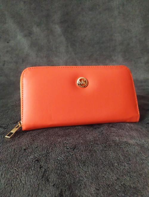 Yatay Turuncu Kadın Cüzdanı