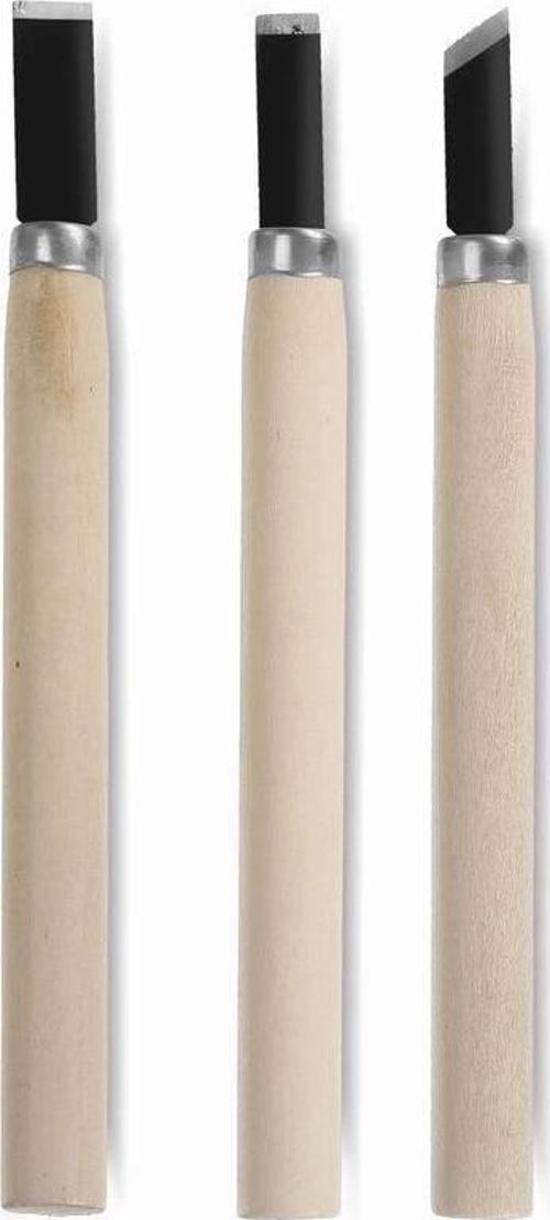 Ahşap ve Seramik Oyma Seti 3'lü