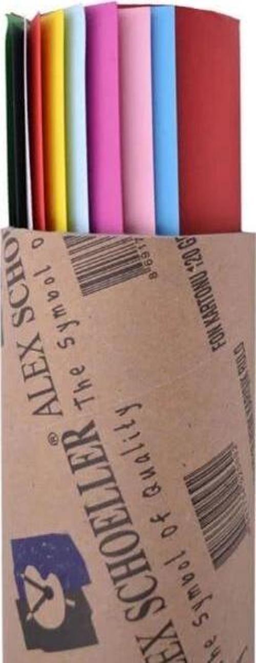 Alex Fon Kartonu 50x70 cm. Karışık 10'lu (Postüp Hediyeli)