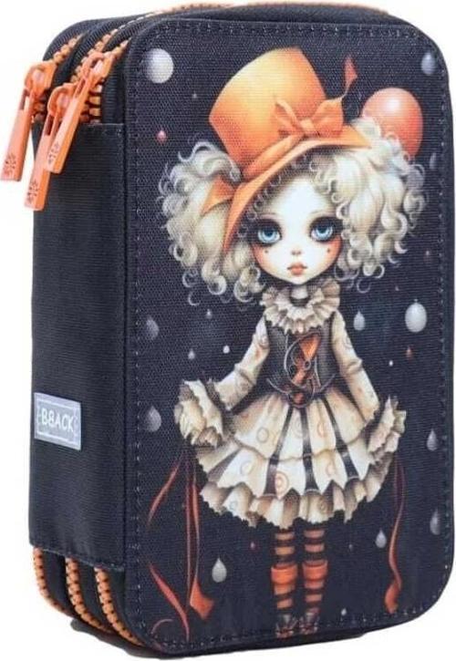 Bback 3 Katlı Kalem Çantası / Kalemlik / Kalem Kutusu Gotik Kız