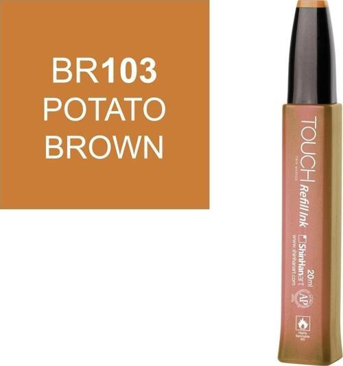 Touch Twin Marker Refill Alcohol Ink Alkol Bazlı Mürekkep 20 ml. BR103 POTATO BROWN