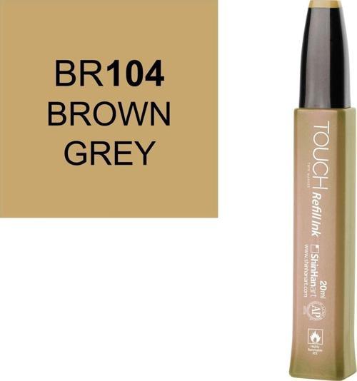 Touch Twin Marker Refill Alcohol Ink Alkol Bazlı Mürekkep 20 ml. BR104 BROWN GREY