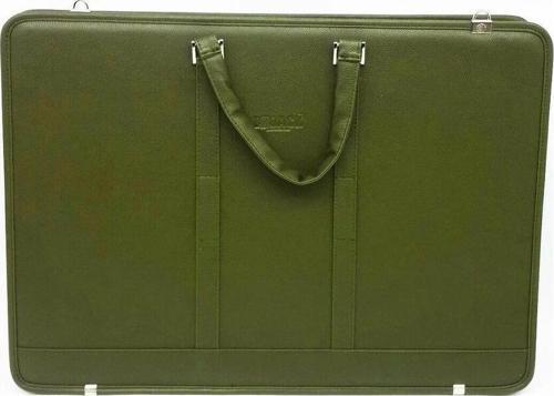 Bback Deri Körüklü Proje Resim Çantası 40x55 cm. HAKİ YEŞİL