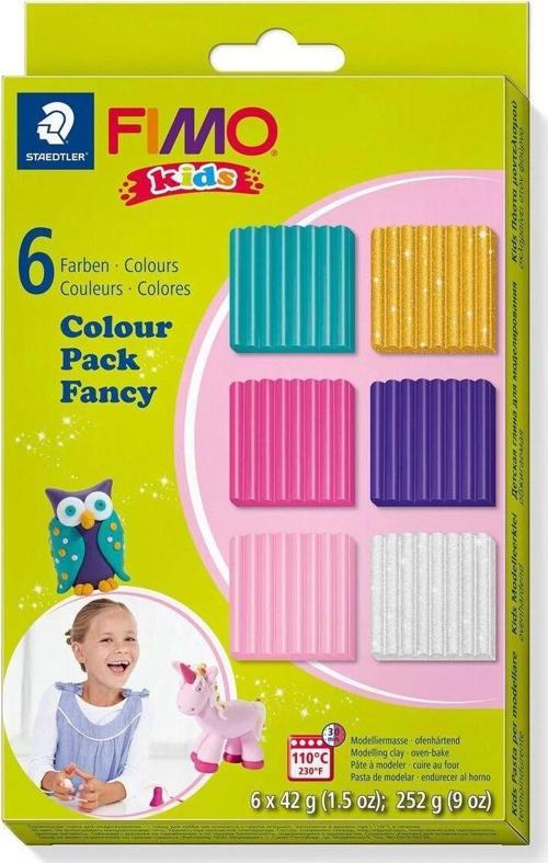 Fimo Kids Polimer Kil Seti 6 Renk x 42 gr. PARLAK RENKLER