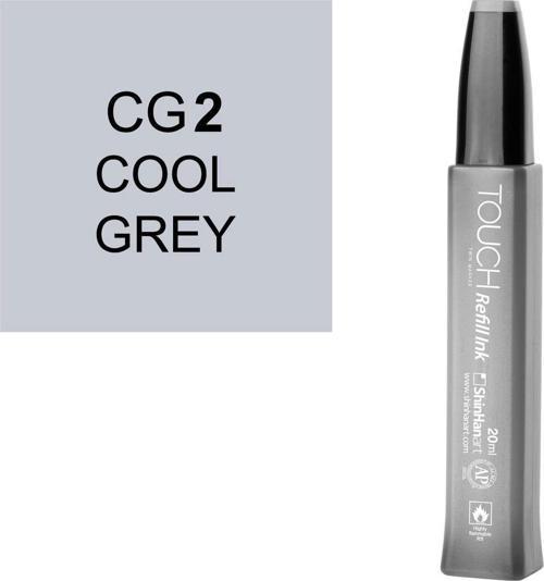 Touch Twin Marker Refill Alcohol Ink Alkol Bazlı Mürekkep 20 ml. CG2 COOL GREY 2