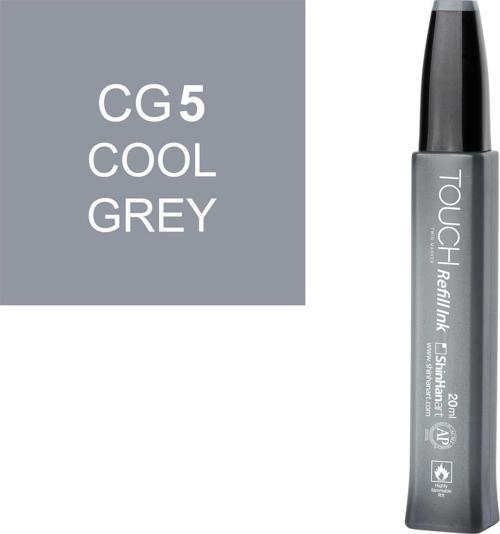 Touch Twin Marker Refill Alcohol Ink Alkol Bazlı Mürekkep 20 ml. CG5 COOL GREY 5