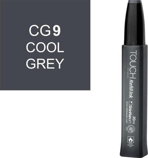 Touch Twin Marker Refill Alcohol Ink Alkol Bazlı Mürekkep 20 ml. CG9 COOL GREY 9