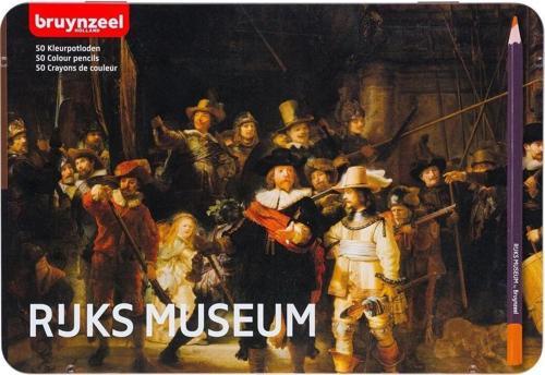 Bruynzeel Colour Pencils Rijksmuseum The Night Watch Set Kuru Boya Kalemi Seti 50 Renk Metal Kutu
