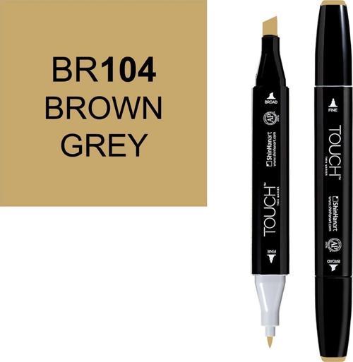 Touch Twin Marker Çizim Kalemi BR104 Brown Grey