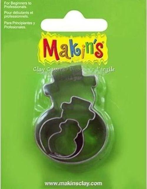 Makin's Clay Polimer Kil Kesme Kalıbı 3 Parça Kar Adam