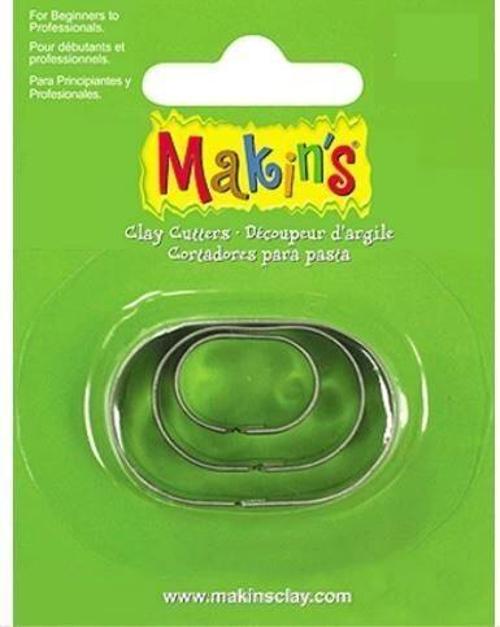Makin's Clay Polimer Kil Kesme Kalıbı 3 Parça Oval