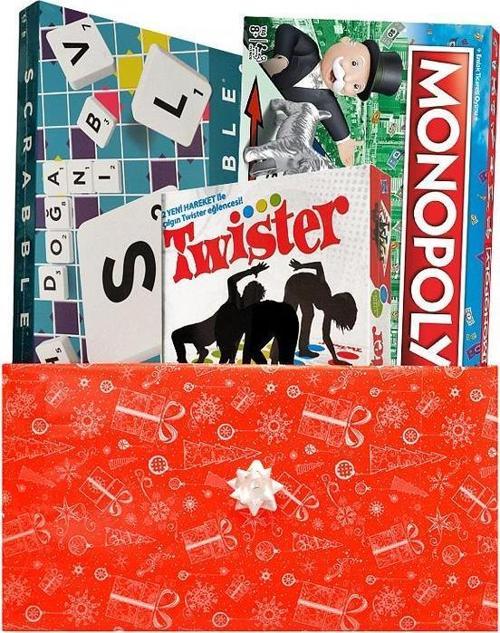 Scrabble Klasik Monopoly ve Twister Kutu Oyunu