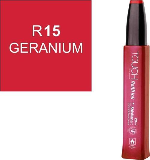 Touch Twin Marker Refill Alcohol Ink Alkol Bazlı Mürekkep 20 ml. R15 GERANIUM