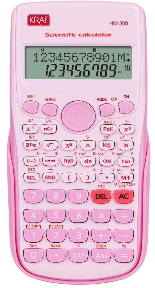 Bilimsel Hesap Makinesi 240 Fonksiyonlu PASTEL PEMBE