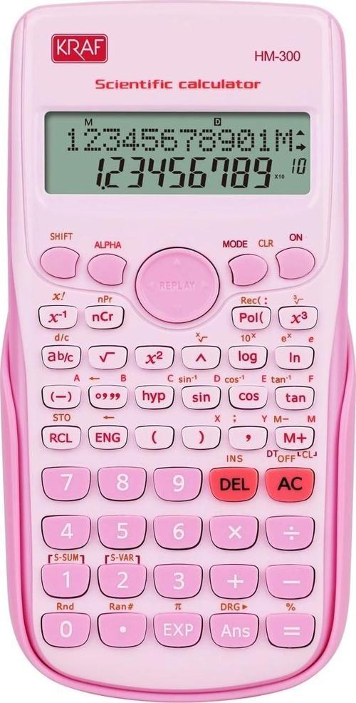 Bilimsel Hesap Makinesi 240 Fonksiyonlu PASTEL PEMBE