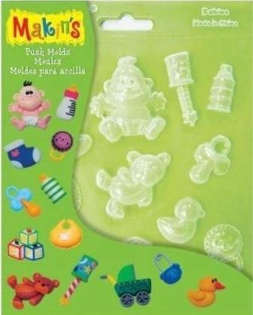 Makin's Clay Push Mold Polimer Kil Şekillendirme Kalıbı Bebek