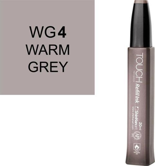 Touch Twin Marker Refill Alcohol Ink Alkol Bazlı Mürekkep 20 ml. WG4 WARM GREY 4